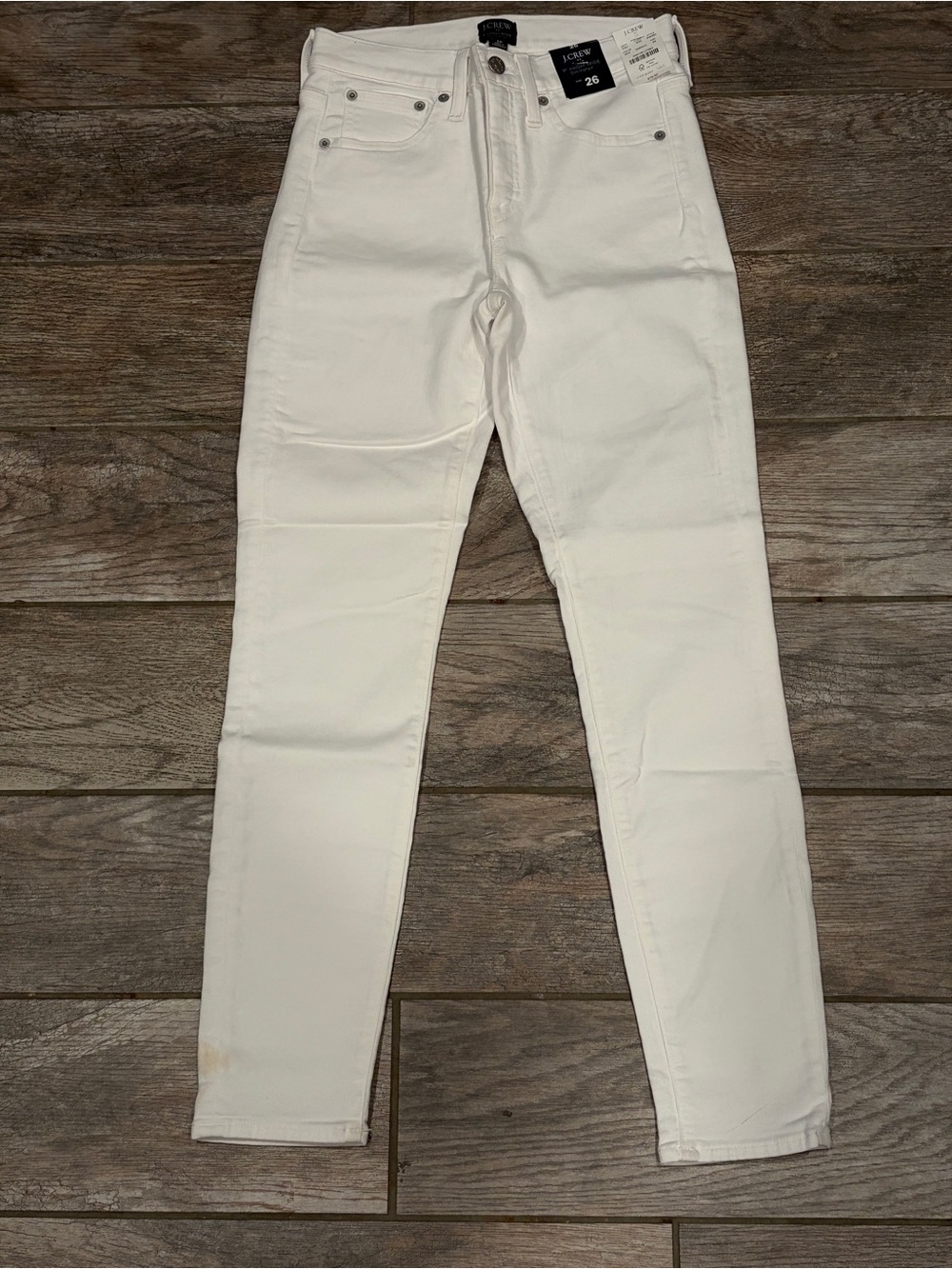 NWT J.Crew 9" High-Rise Skinny White Jeans Size 26 NWT AW383
I